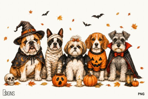 Download Halloween Fall Cute Dog Lover PNG - Fall Collection