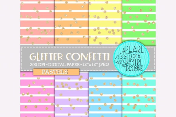 Download Glitter Confetti Digital Paper, Pastels - Digital Collection
