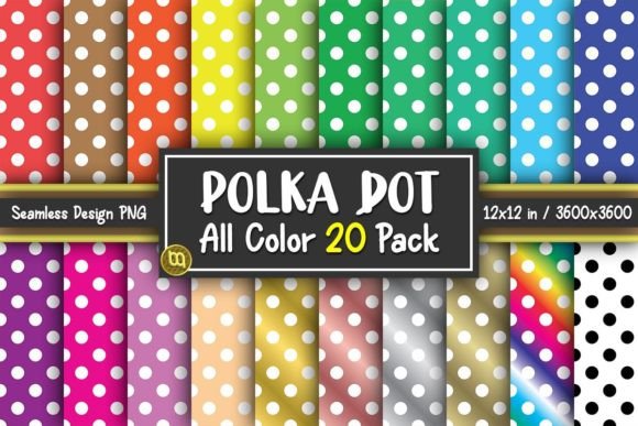 Download Polka Dot Seamless Digital Paper Pack - Digital Collection