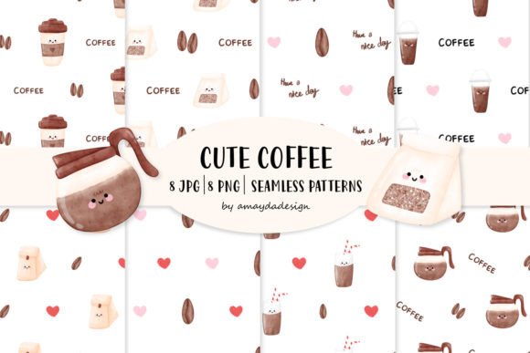 Download Coffee Digital Papers, Coffee Patterns - Digital Collection