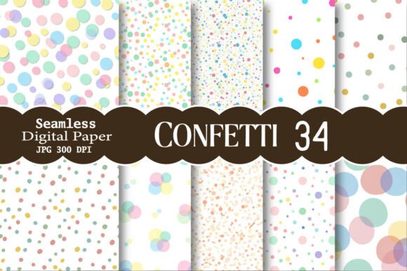 Download Confetti Digital Paper - Digital Collection