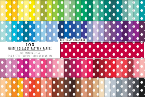 Download 100 Polka Dot Pattern Digital Paper Pack - Digital Collection