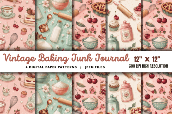 Download Vintage Baking Junk Journal Background - Premium Bundle