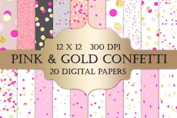 Download Valentines Confetti Digital Paper - Digital Collection