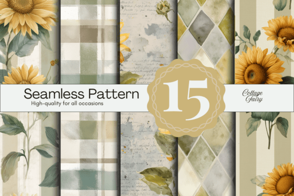Download 12x12 Sunflower Digital Paper - Digital Collection