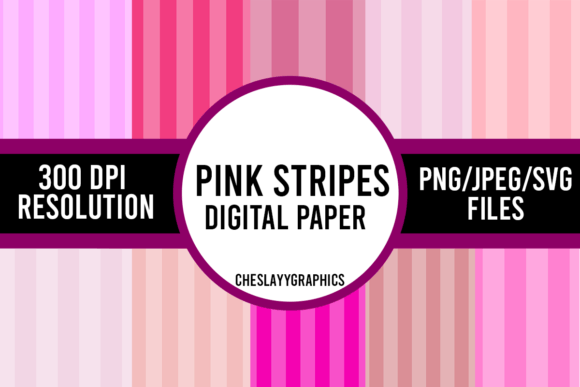 Download Pink Stripes Digital Paper - Digital Collection