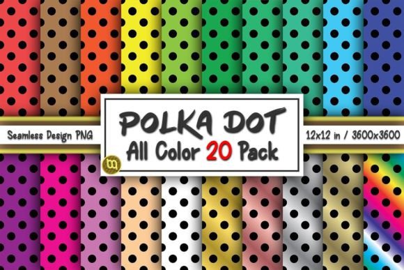 Download Polka Dot Colorful Digital Paper Pack - Digital Collection