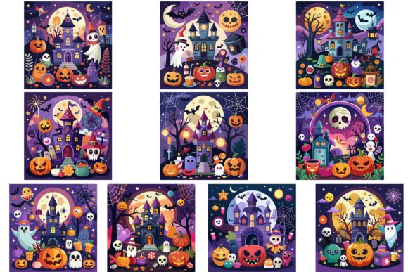 Download 10 Halloween Party Invitations Bundle - Party Collection