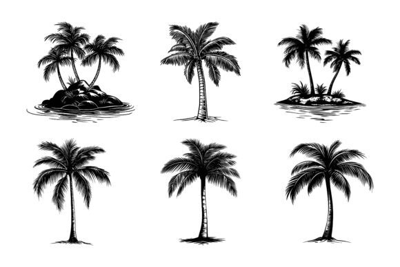 Download Black Coconut Trees Icon - Coconut trees Collection