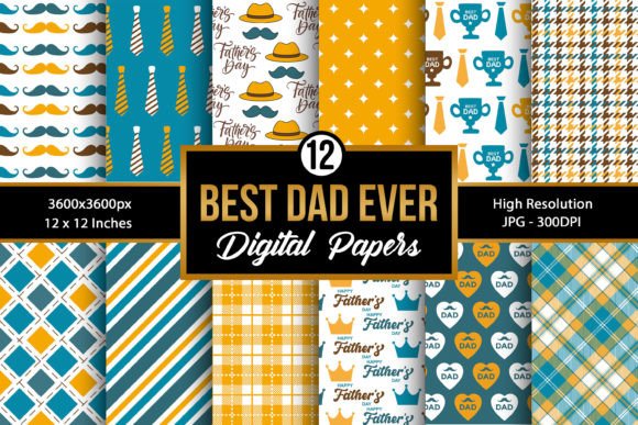 Download Father's Day Pattern Digital Papers - Digital Collection