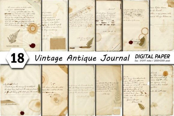 Download Vintage Antique Junk Journal Background - Premium Resources