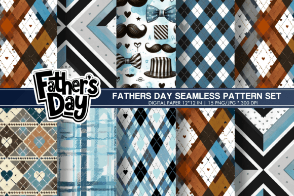 Download Happy Fathers Day Digital Paper Seamless - Digital Collection