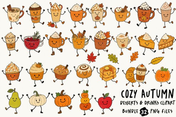 Download Cozy Autumn Fall Cute Doodle Bundle PNG - Fall Collection