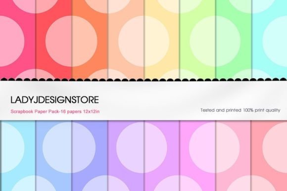Download Digital Rainbow Scrapbook Paper Pack - Digital Collection