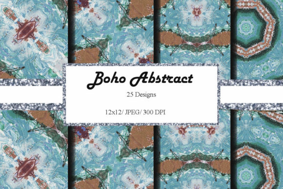 Download 12x12 Digital Paper Boho Abstract Old - Digital Collection