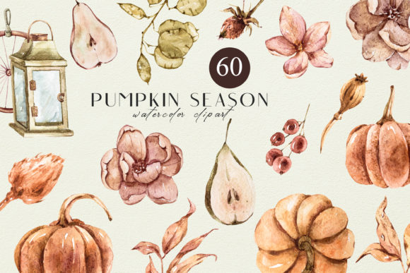 Download Autumn Boho Fall Clipart. Pumpkin Set - Fall Collection