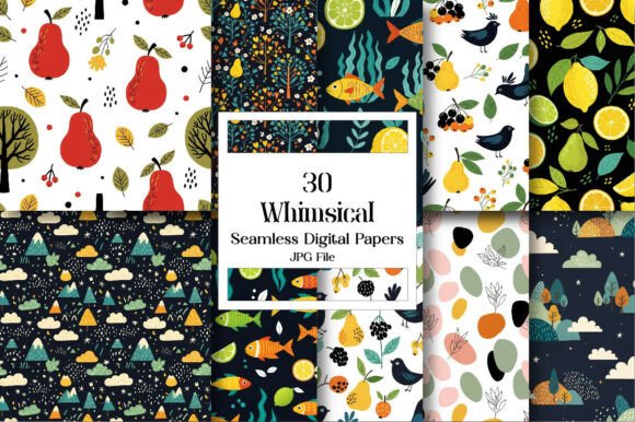 Download Whimsical Digital Paper Pack - Digital Collection