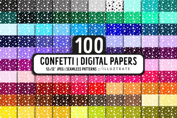 Download Confetti Digital Paper | Rainbow Paper - Digital Collection