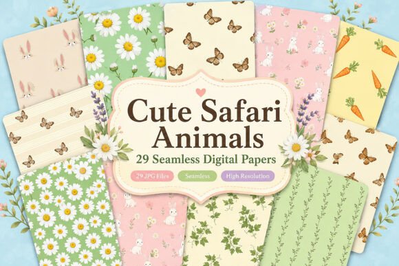 Download Cute Spring Digital Patterns - Digital Collection