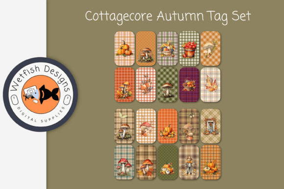 Download Cottagecore Digital Scrapbook Tags - Digital Collection