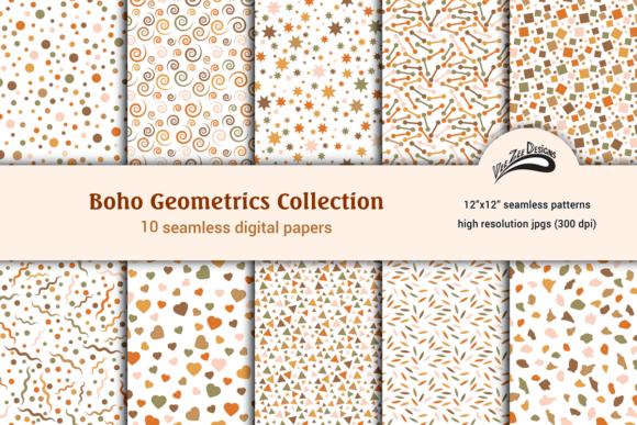 Download Boho Confetti Digital Paper Bundle Pack - Digital Collection