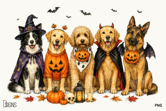 Download Halloween Fall Cute Golden Doodle Dog - Fall Collection