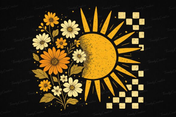 Download Boho Floral Sun Distressed Fall PNG - Fall Collection