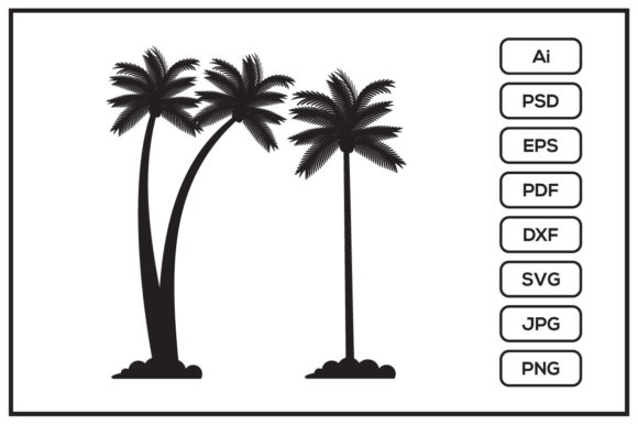 Download Silhouette Coconut Trees Design - Coconut trees Collection