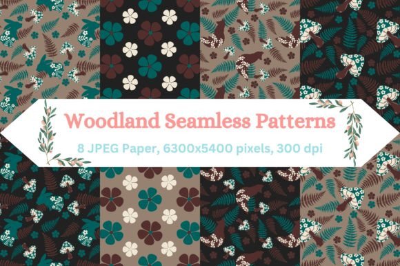 Download Woodland Digital Paper Pack - Digital Collection