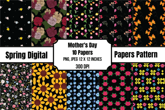 Download Mother's Day Spring Digital Papers - Digital Collection