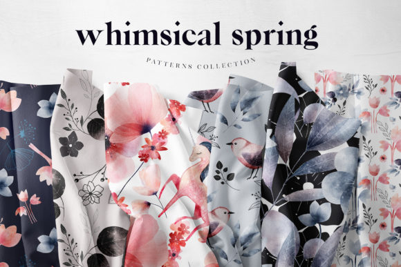 Download Whimsical Floral Digital Paper Pack - Digital Collection